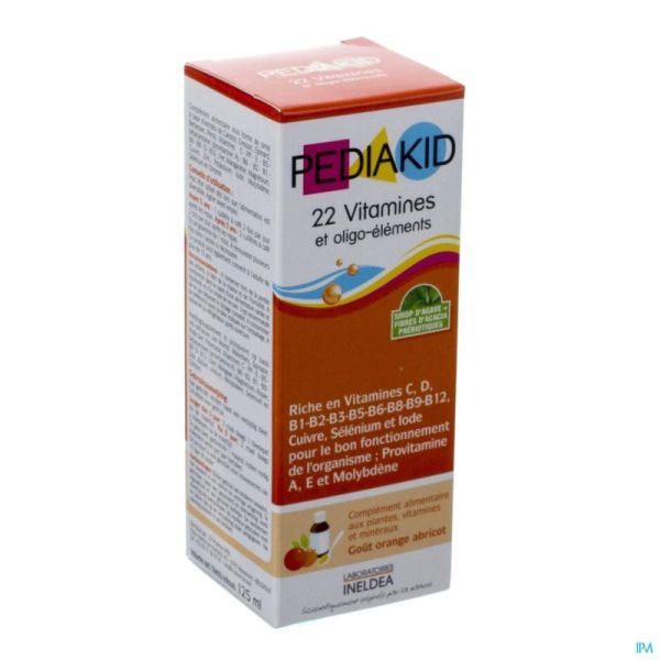 Pediakid 22 Vitalubes & Oligo Elements Fl 125ml