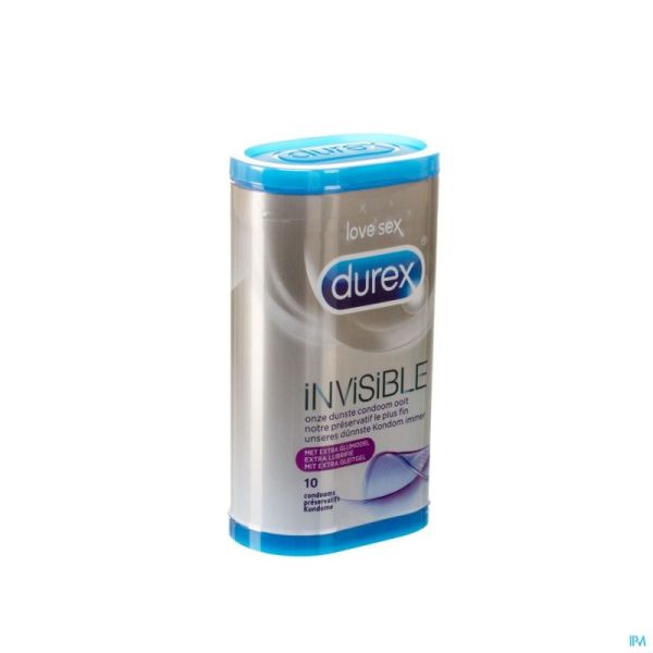Durex Invisible Extra Fin + Extra Lubrifiant 10
