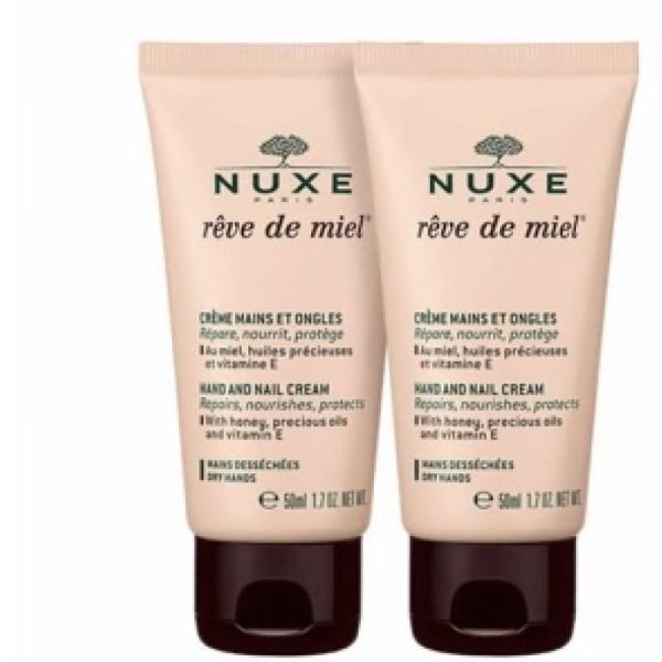 Nuxe reve de miel creme mains ongles  tube 2x50ml