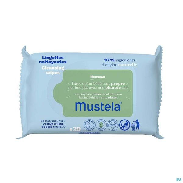 Mustela Lingettes Nettoyantes 20