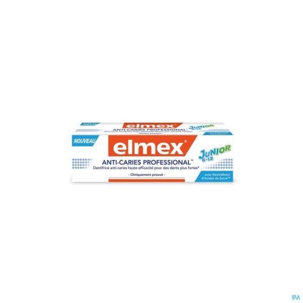 Dentifrice Elmex® Anti-caries Professional™ Junior 6-12 Tube 75ml