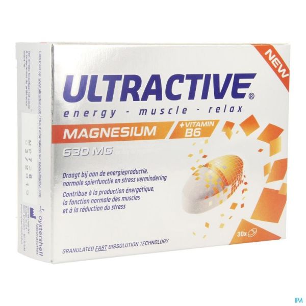 Ultractive Magnesium 630mg Comp 30