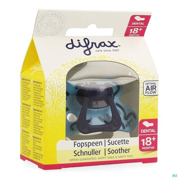 Difrax Sucette Sil Dental Xtra Forte Boy +18m 342