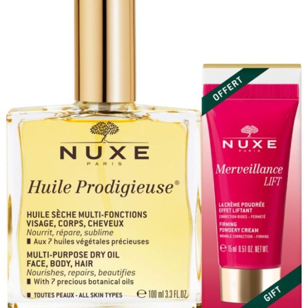 Nuxe Huile Prodigieuse 100ml+merv Lift Poudre 15g