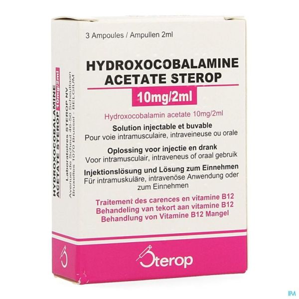 Hydroxocobal.acet. amp  3x10mg/2ml