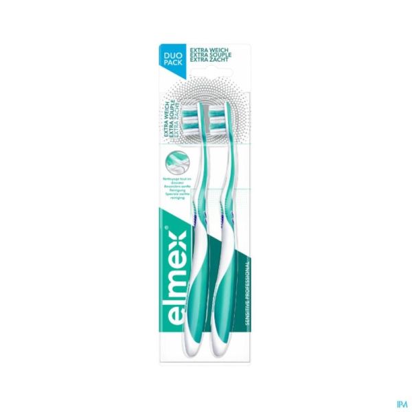 Elmex Brosse Dents Sensitive Pro Extra Souple Duo